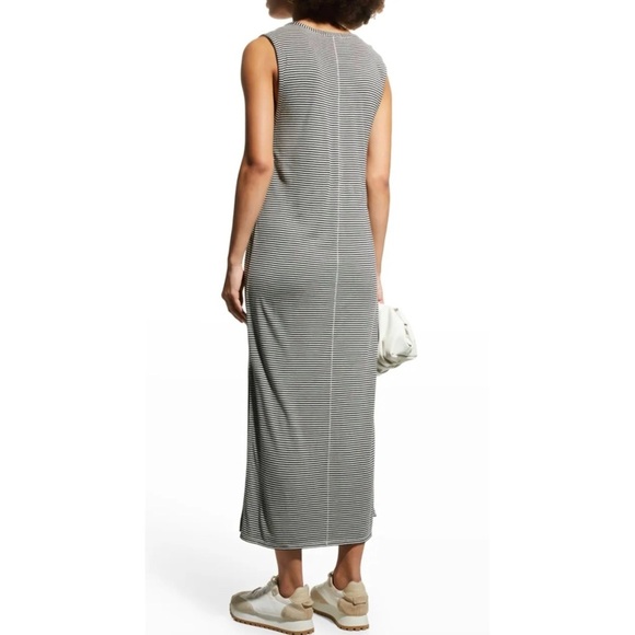 Rag and Bone V-neck stripe midi dress - Picture 3 of 7